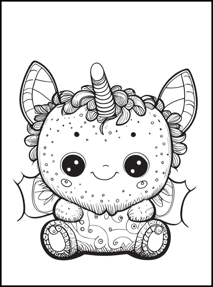 Monster Coloring Pages for Kids vector