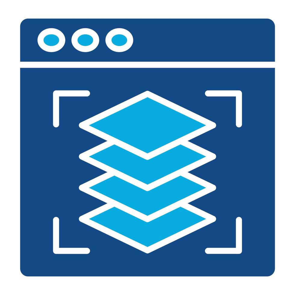 Depth Perception Glyph Two Color Icon vector
