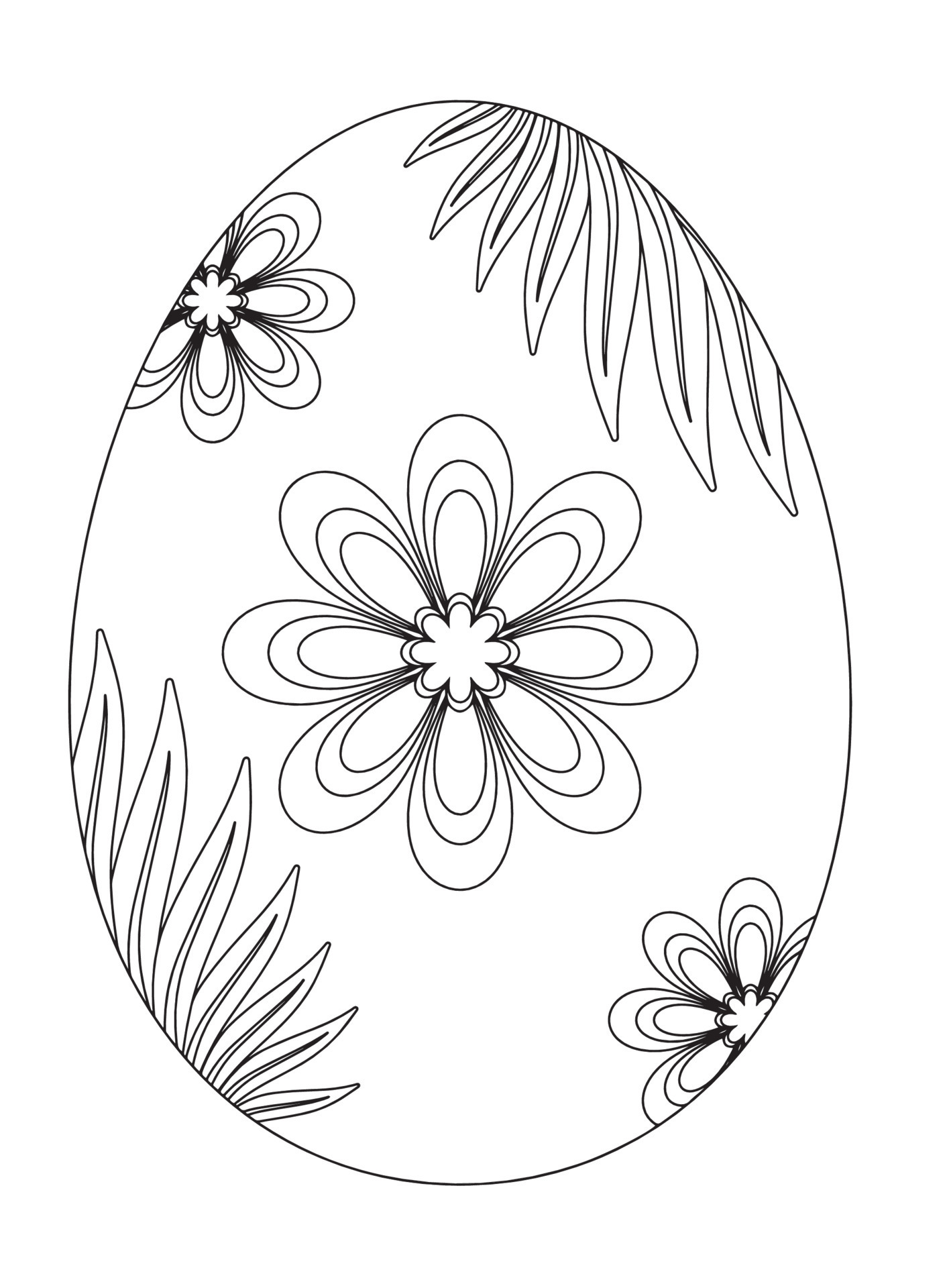 Easter Egg Coloring pages 17616391 Vector Art at Vecteezy