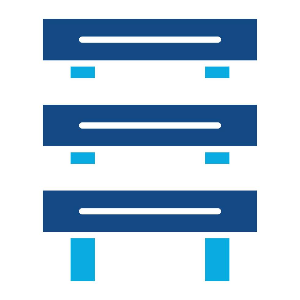 Hurdles Race Glyph Two Color Icon vector