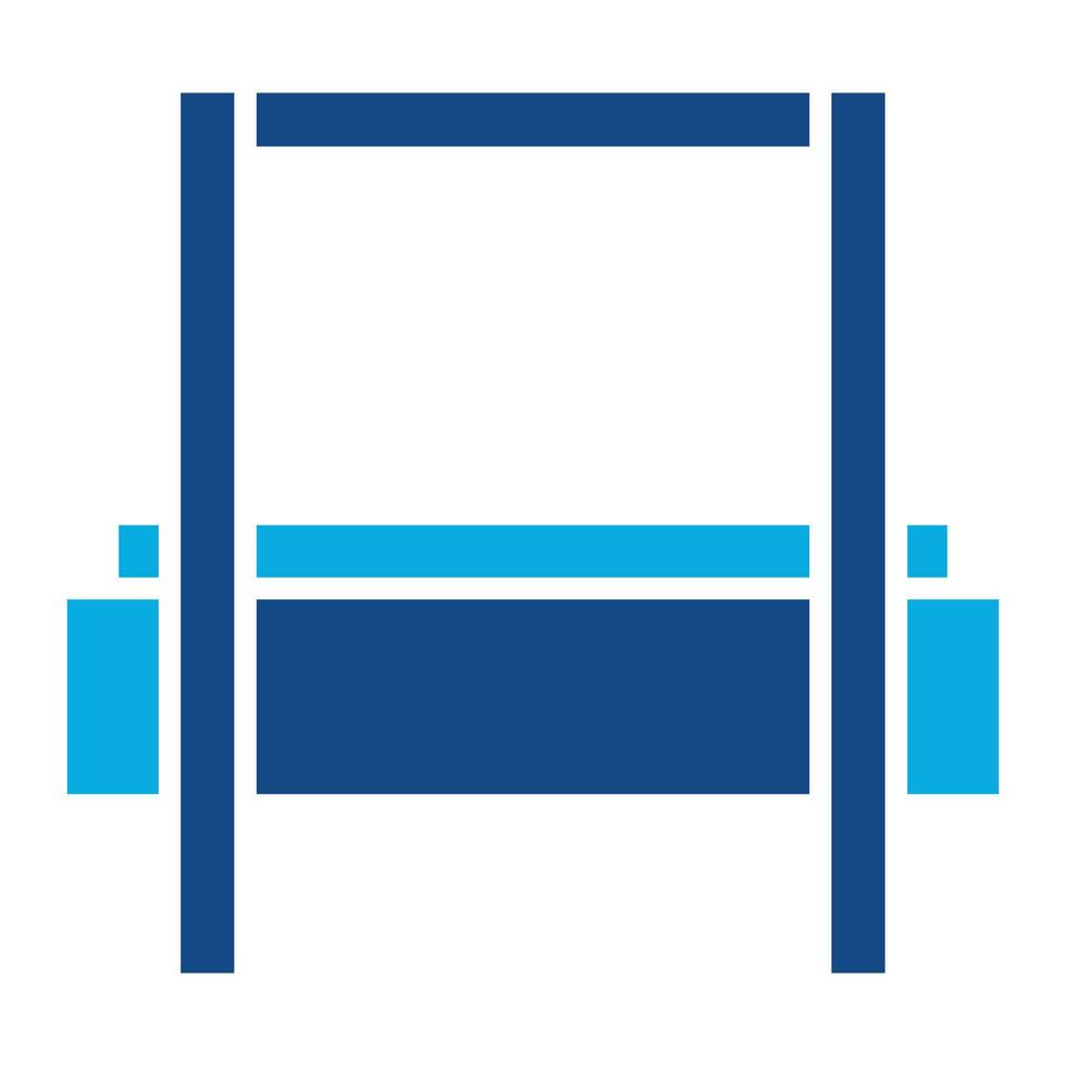 High Jump Glyph Two Color Icon vector