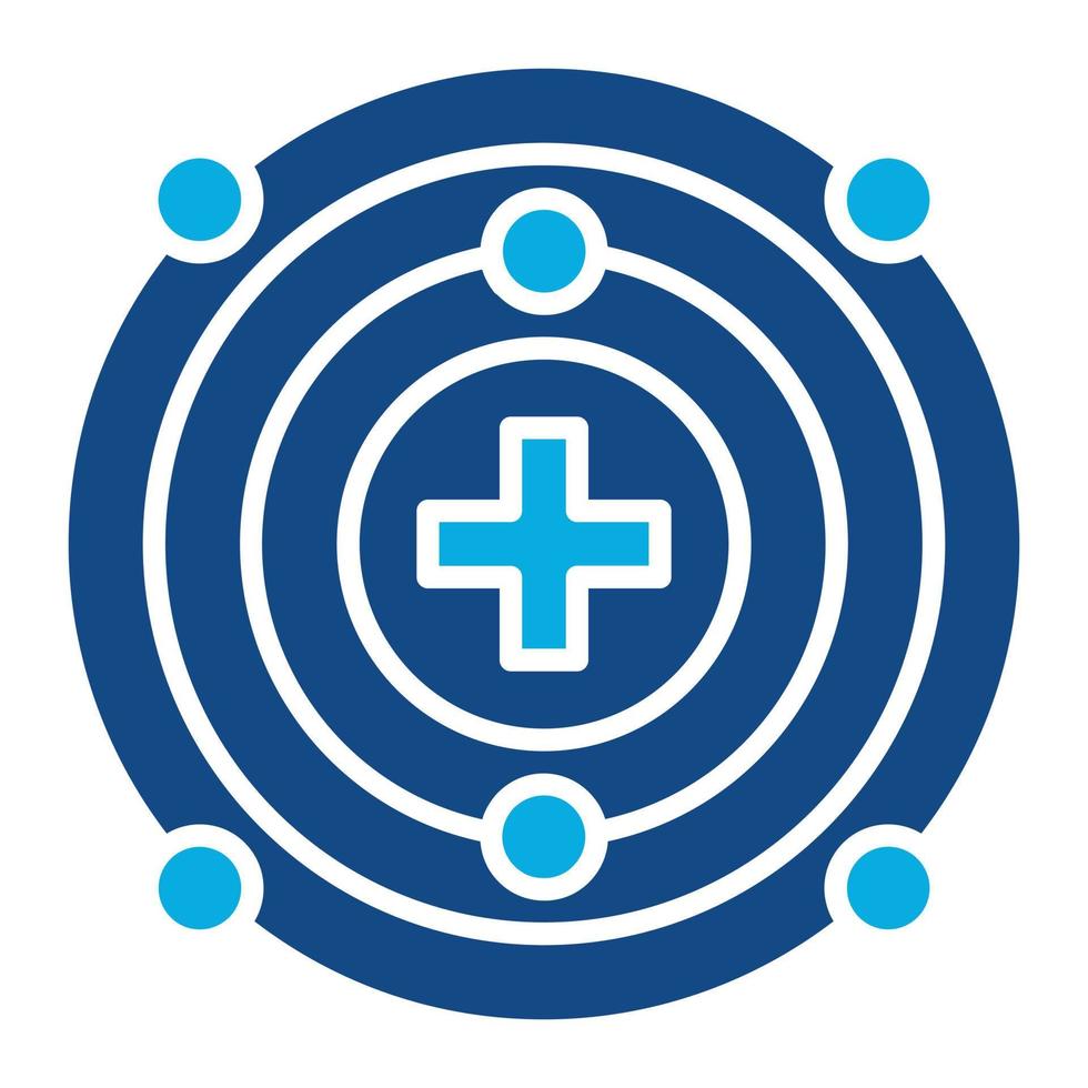 Proton Glyph Two Color Icon vector