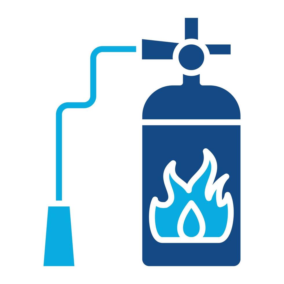 Fire Extinguisher Glyph Two Color Icon vector