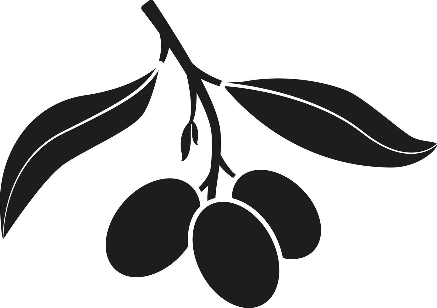 etiqueta o logotipo de aceite de oliva para tienda agrícola, mercado. rama de olivo con silueta de hojas y aceitunas. emblema del aceite de oliva orgánico. ilustración vectorial aislado sobre fondo blanco. vector