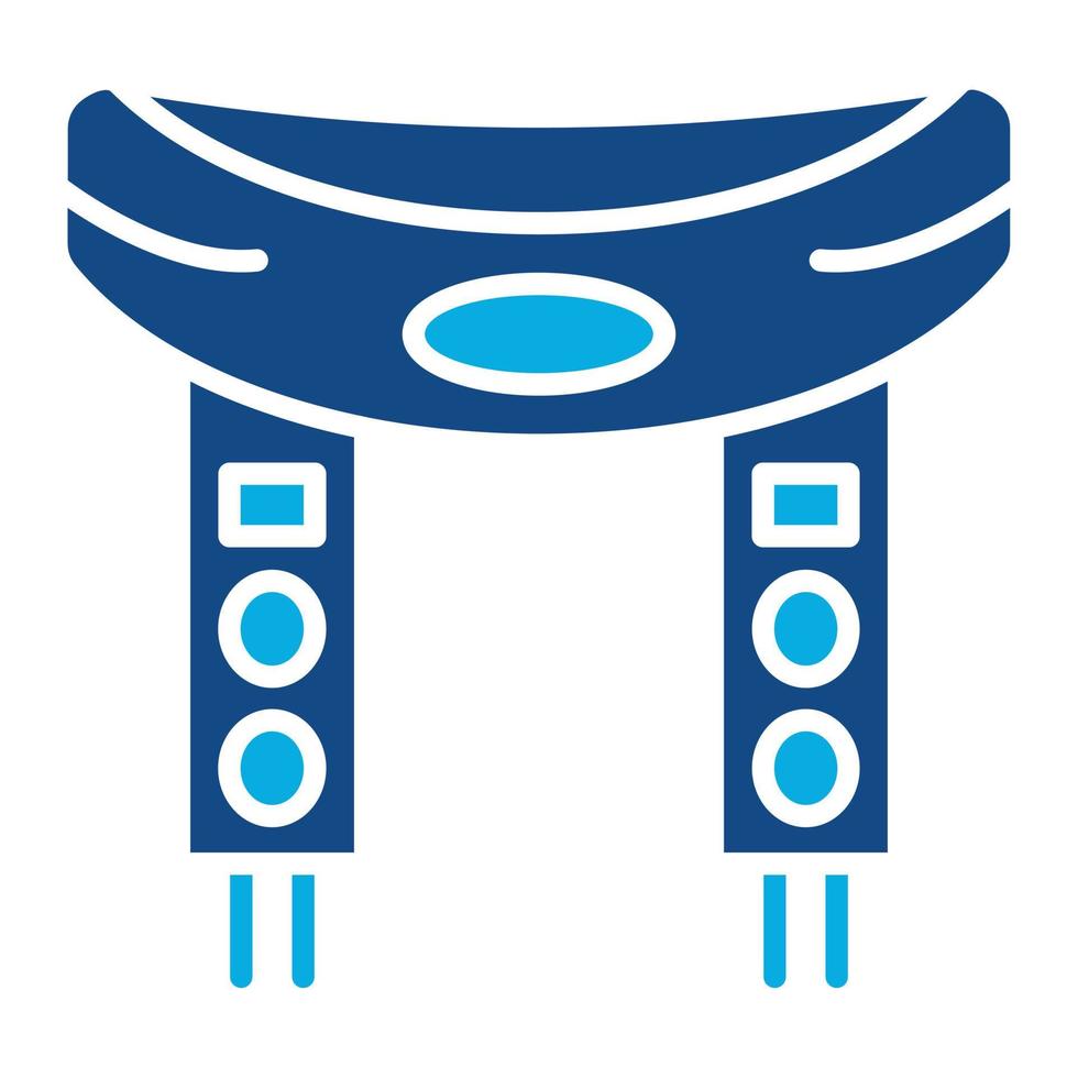 Scarf Glyph Two Color Icon vector