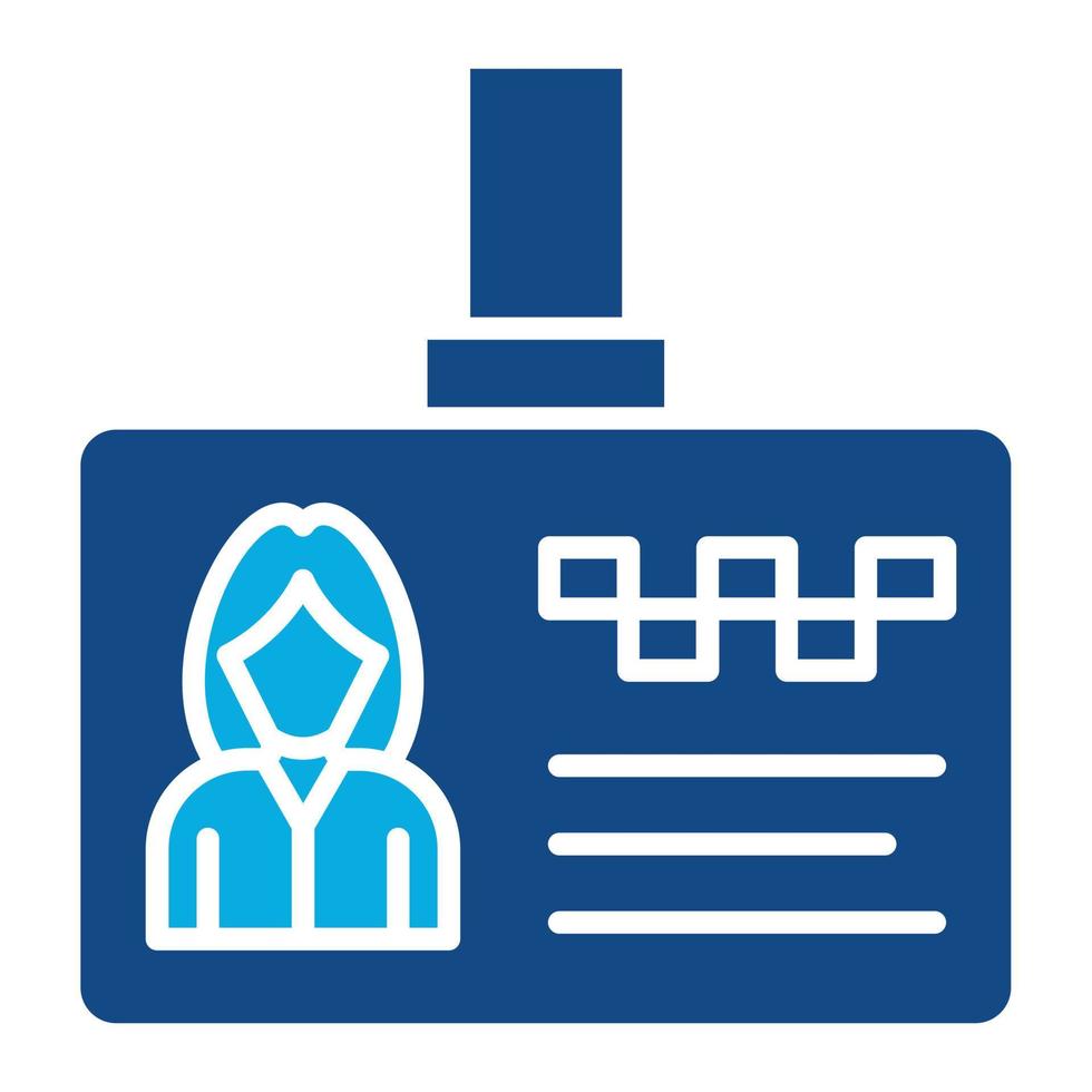 Identification Card Glyph Two Color Icon vector