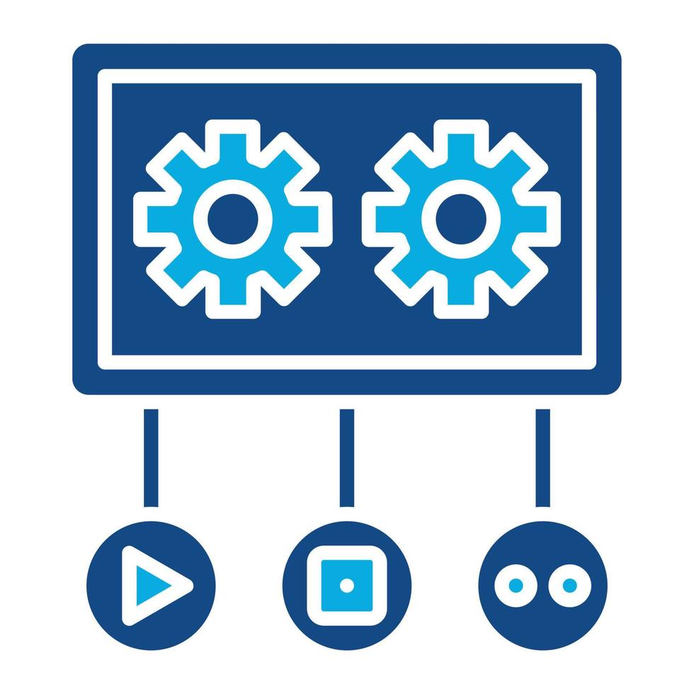 Social Hub Glyph Two Color Icon vector