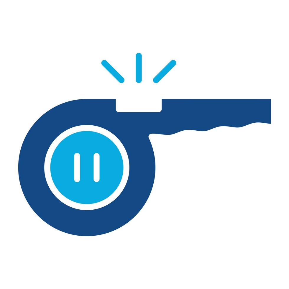 Whistle Glyph Two Color Icon vector