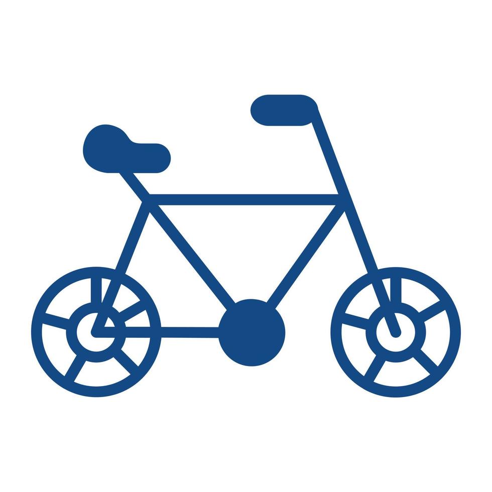 icono de dos colores de glifo de bicicleta vector