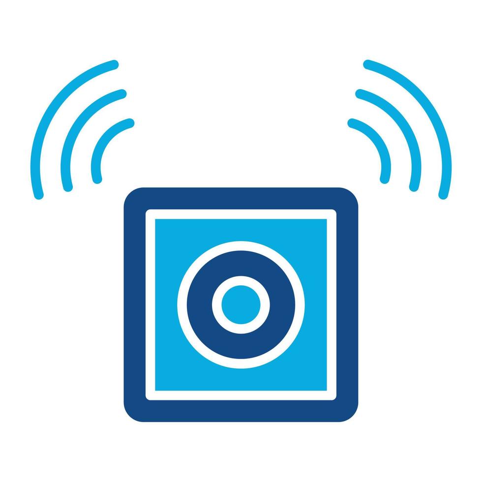 Emergency Button Glyph Two Color Icon vector