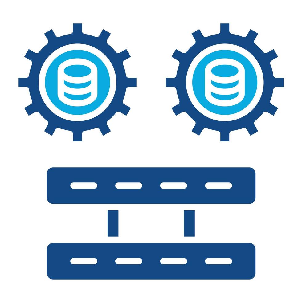 Configuration Glyph Two Color Icon vector
