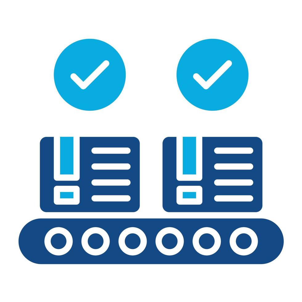 Final Manufacturing Glyph Two Color Icon vector