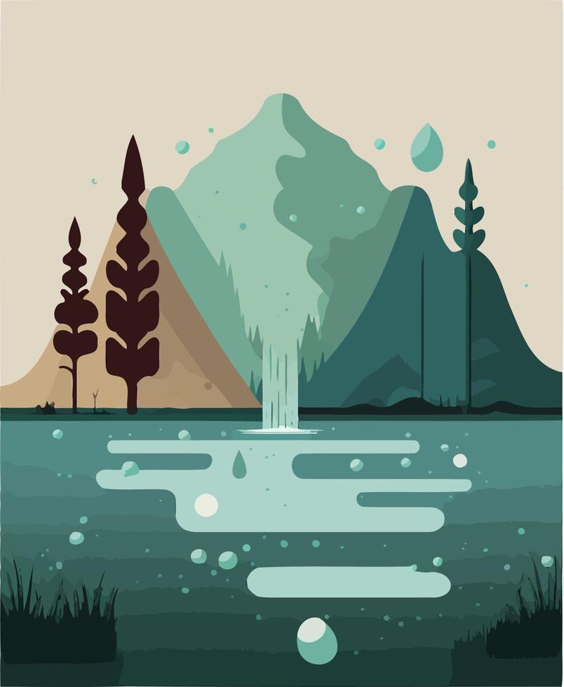 nature displaying aquifer water vector