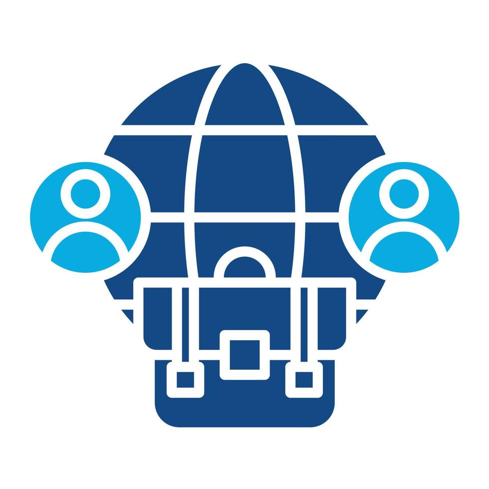 Out Source Glyph Two Color Icon vector