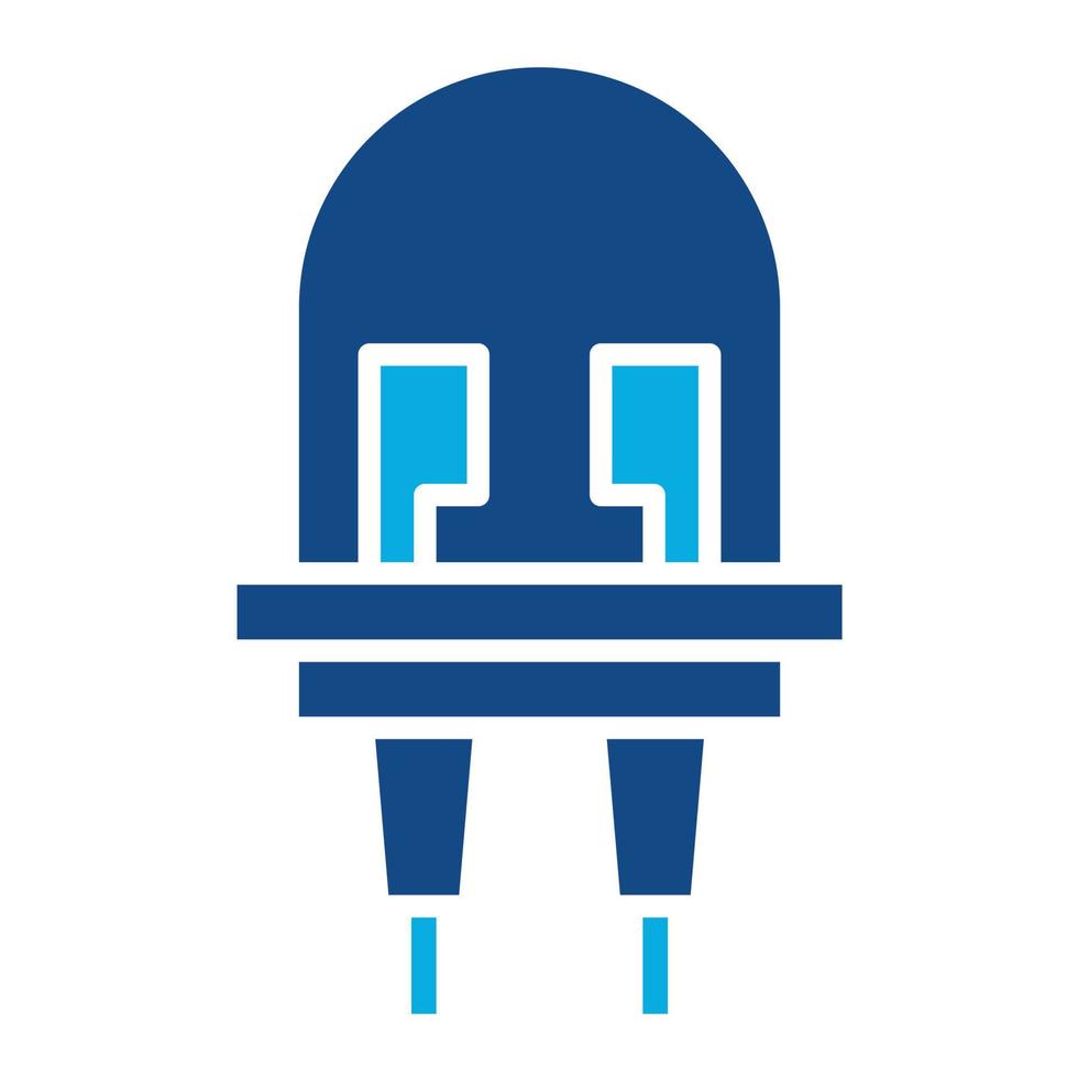 Light Emitting Diode Glyph Two Color Icon vector