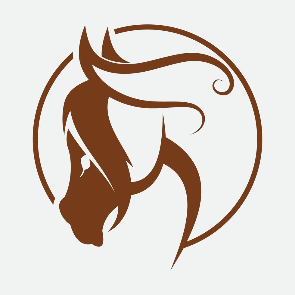 icono de vector de plantilla de logotipo de caballo