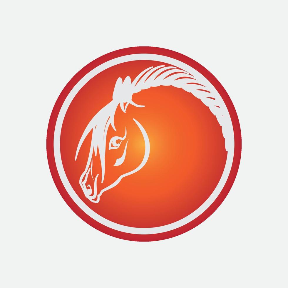 icono de vector de plantilla de logotipo de caballo