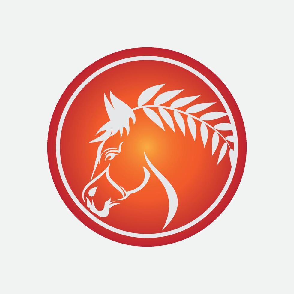 icono de vector de plantilla de logotipo de caballo