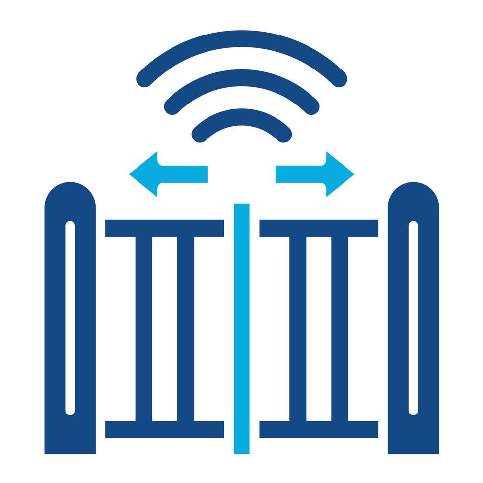 AND Gate Glyph Two Color Icon vector