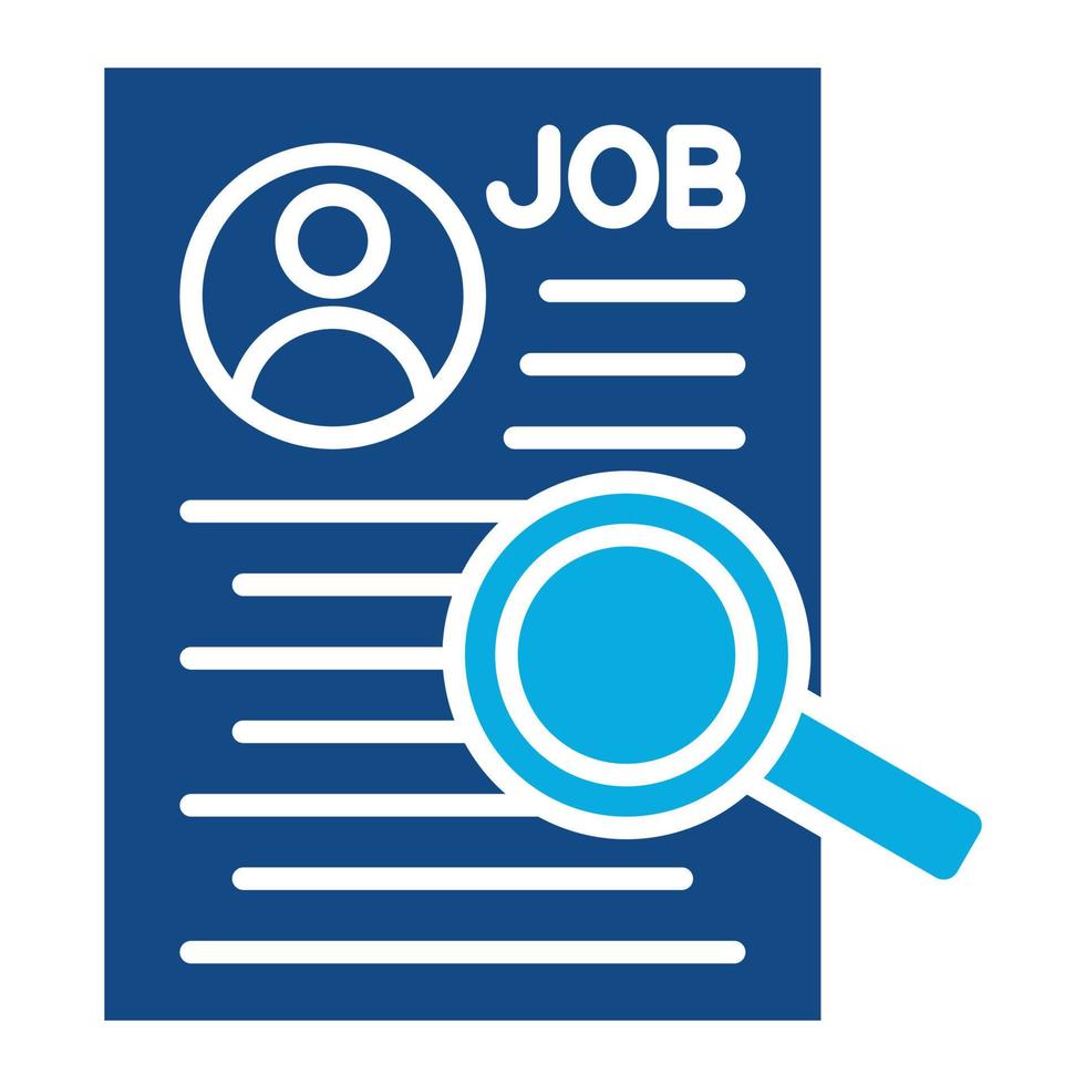 Job Analysis Glyph Two Color Icon vector