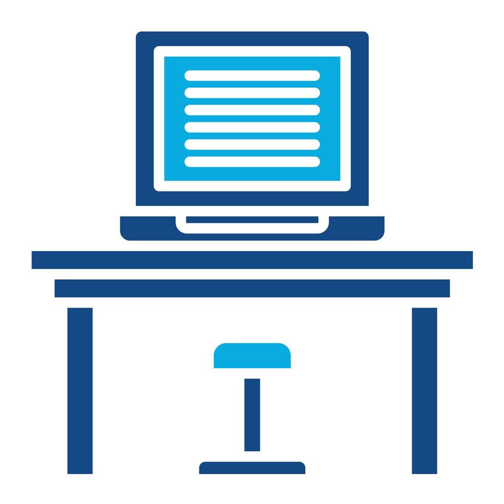 Workplace Glyph Two Color Icon vector