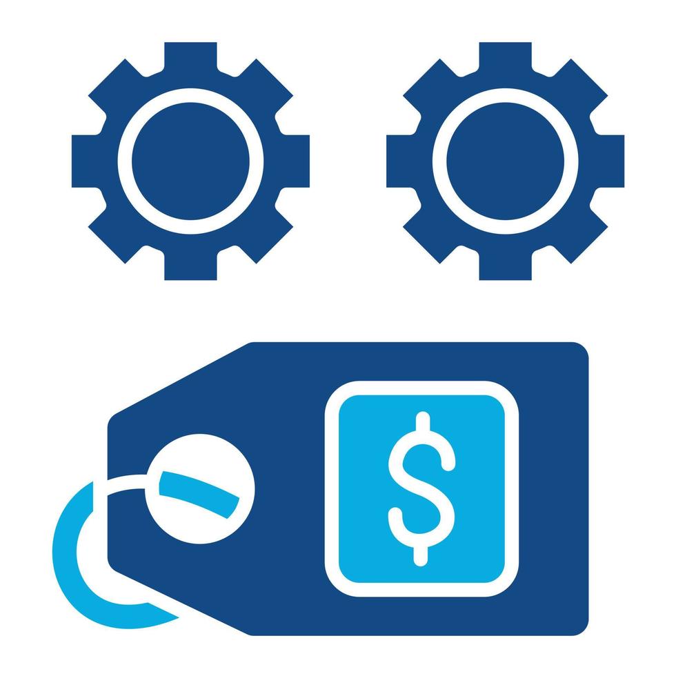 Cost Management Glyph Two Color Icon vector