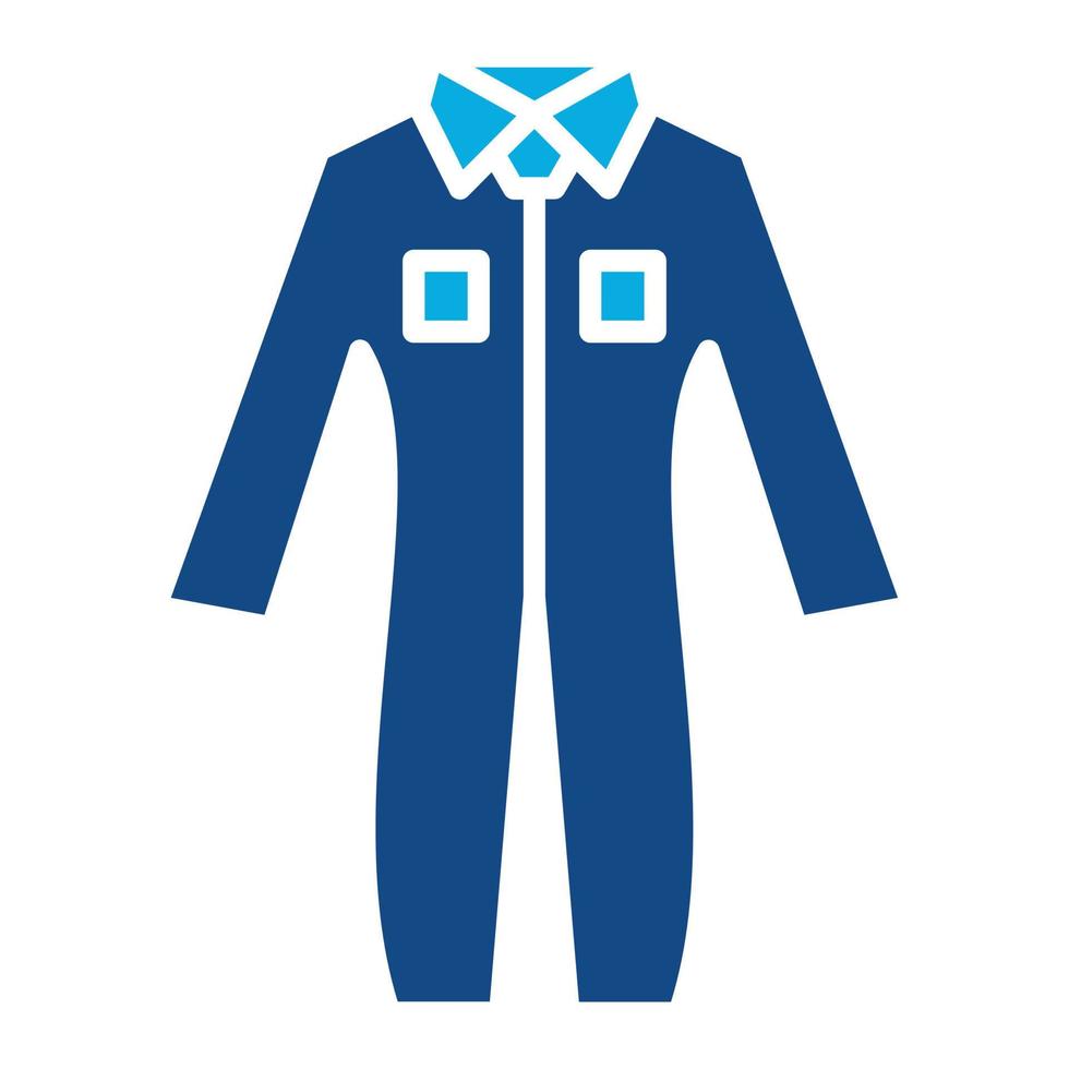 Coveralls Glyph Two Color Icon vector