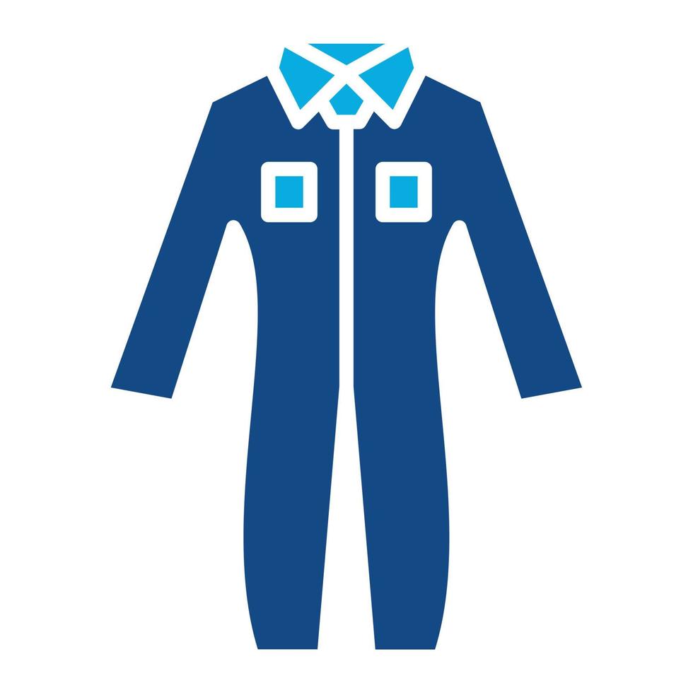 Coveralls Glyph Two Color Icon vector