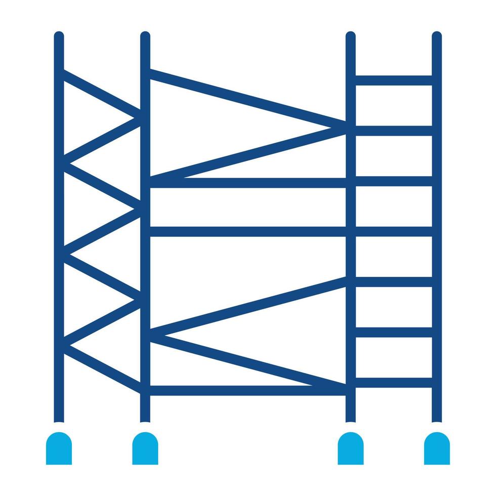 Scaffolding Glyph Two Color Icon vector