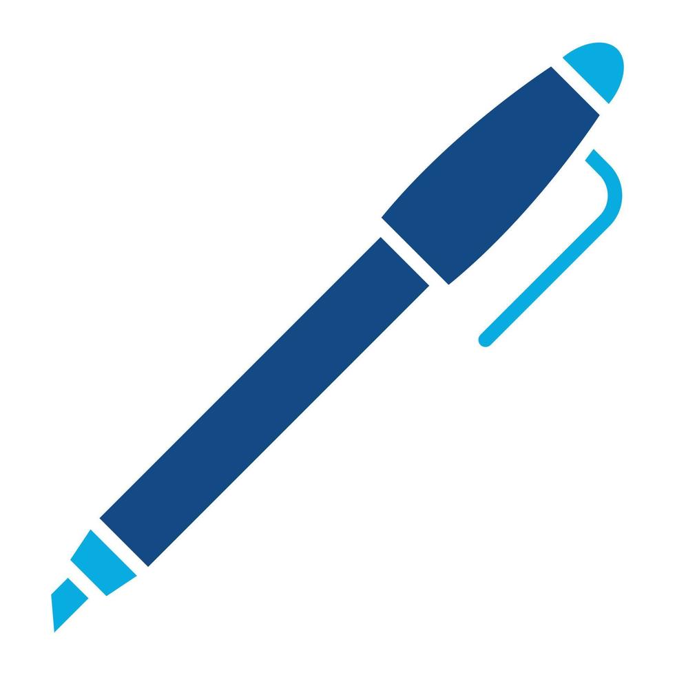 Sharpie Glyph Two Color Icon vector