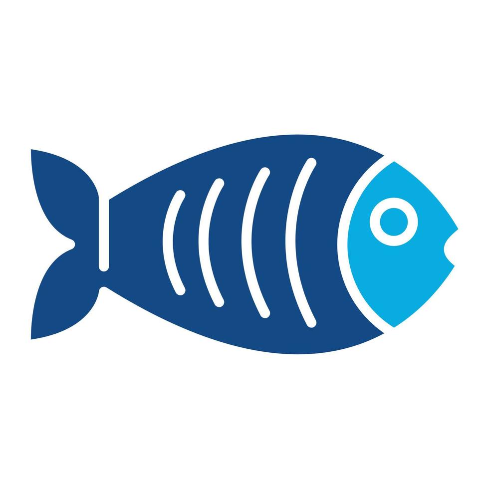 Fish Glyph Two Color Icon vector