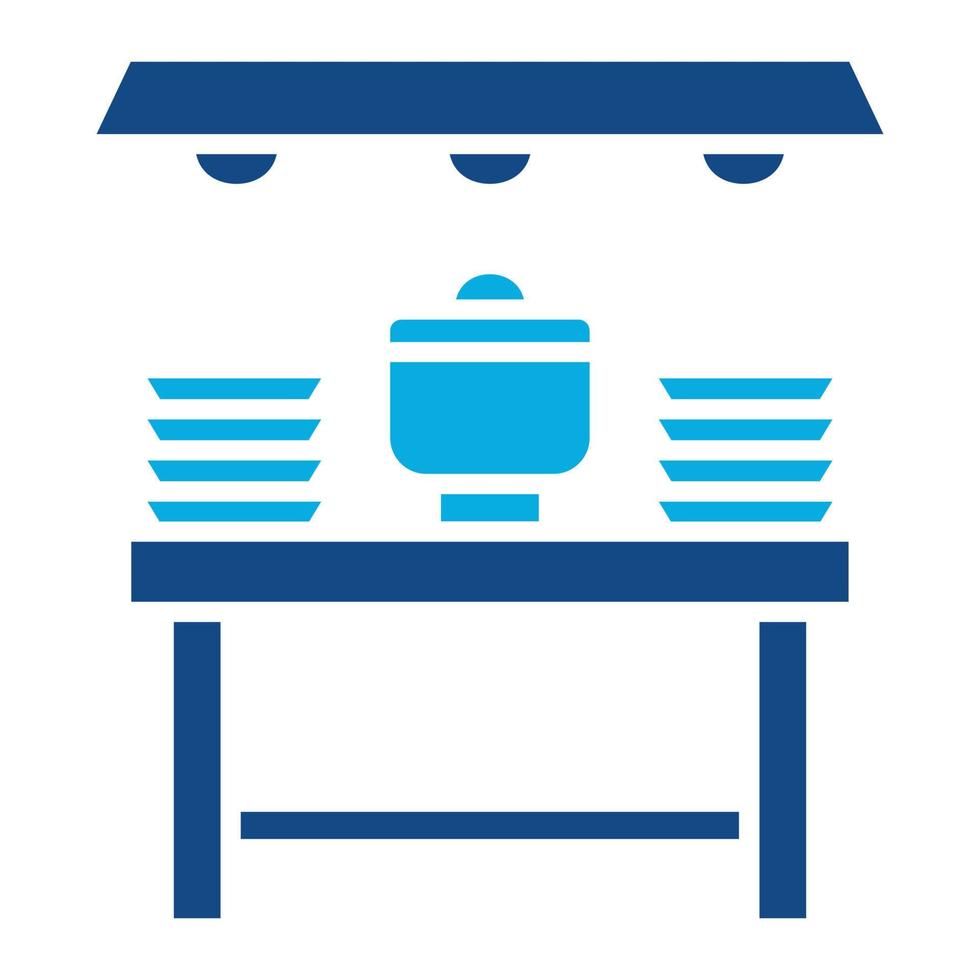 Buffet Glyph Two Color Icon vector