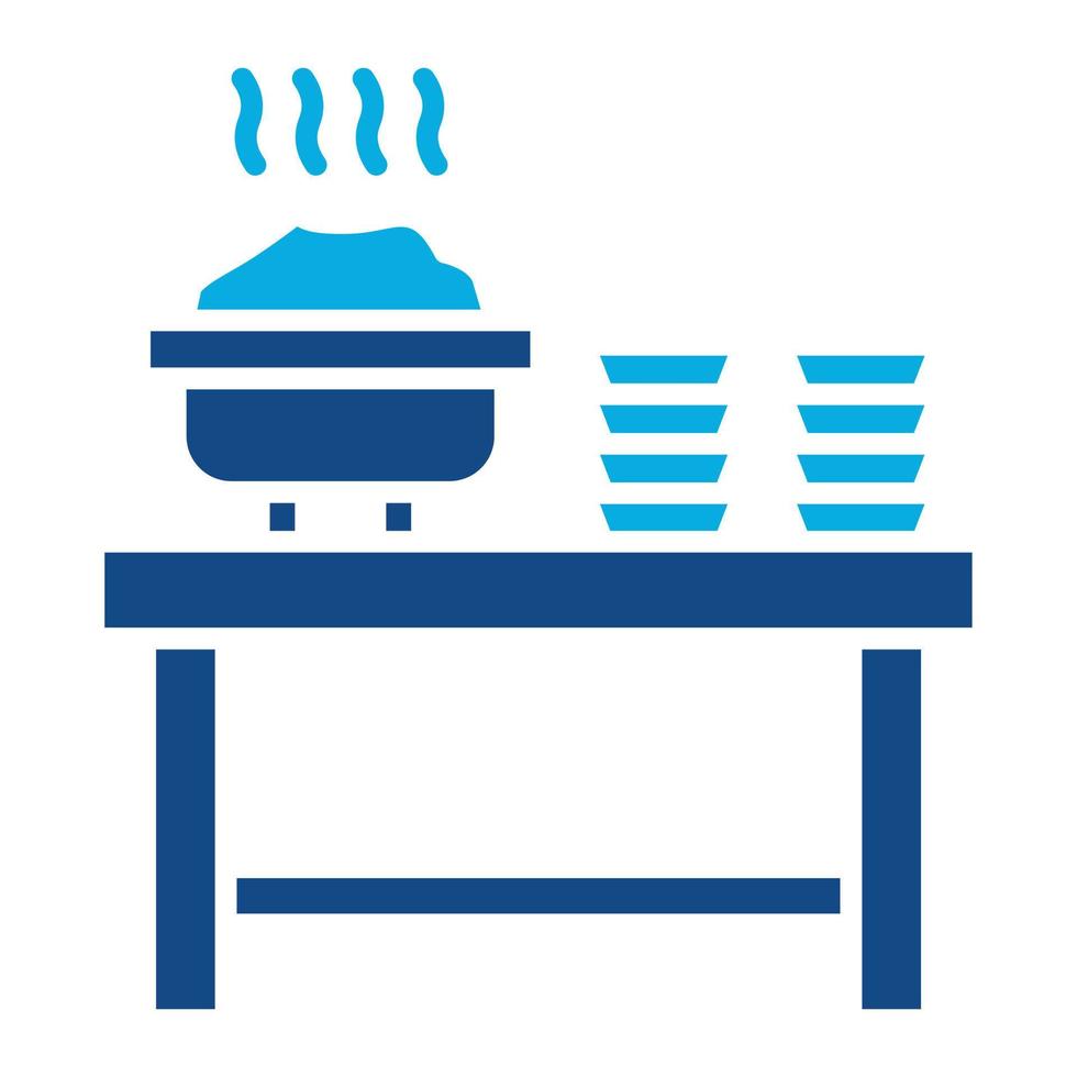 Catering Glyph Two Color Icon vector