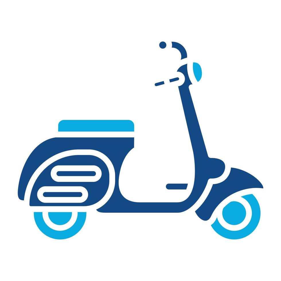 Motorcycle Glyph Two Color Icon vector