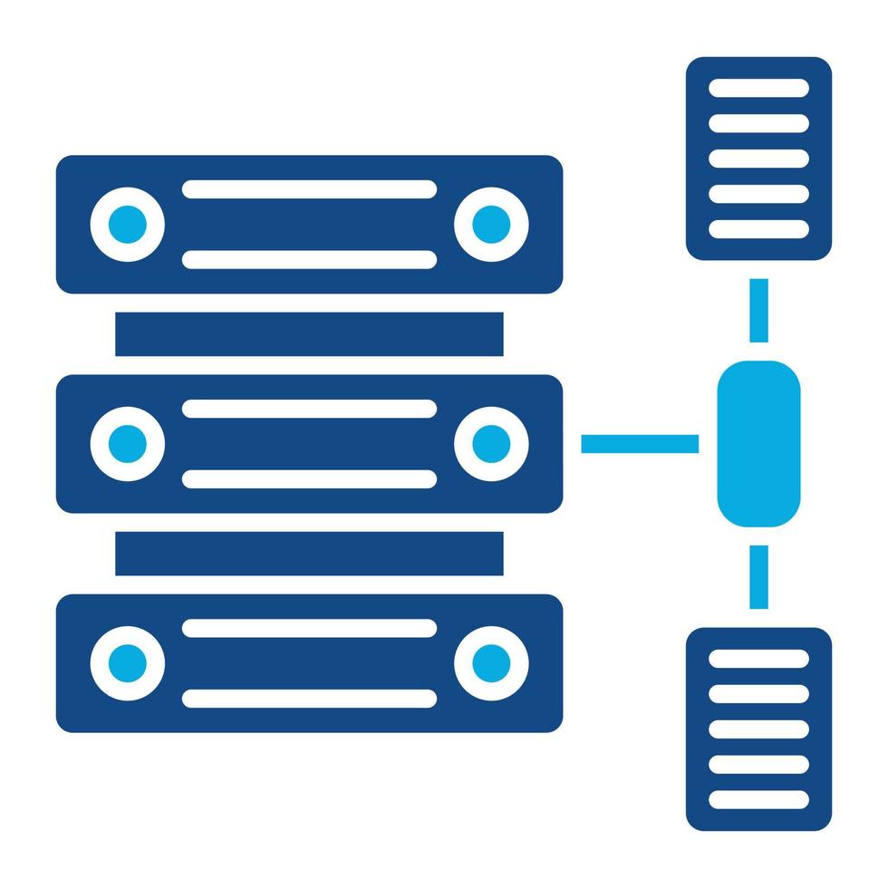 Data Transformation Glyph Two Color Icon vector