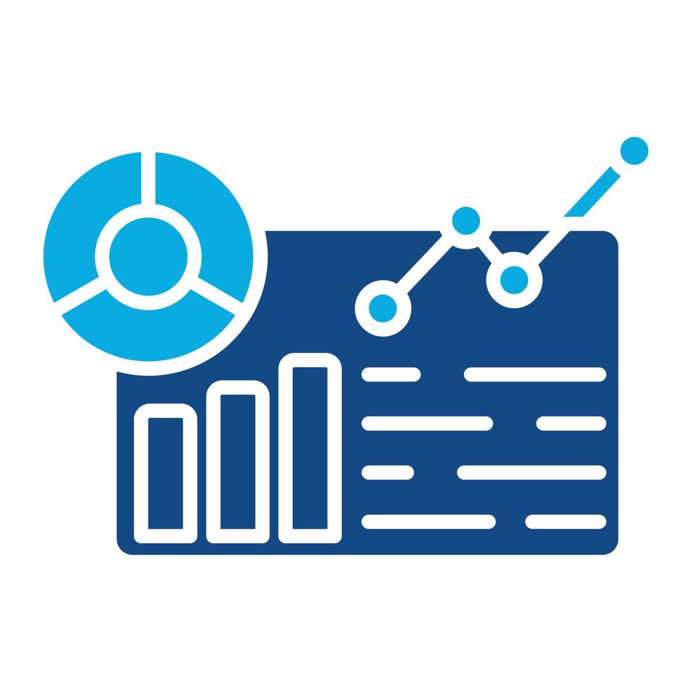 Data Reporting Glyph Two Color Icon vector