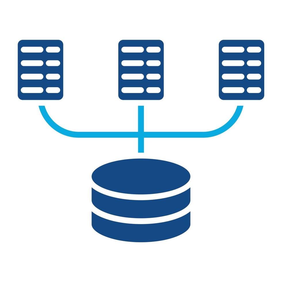 icono de dos colores de glifo de recopilación de datos vector