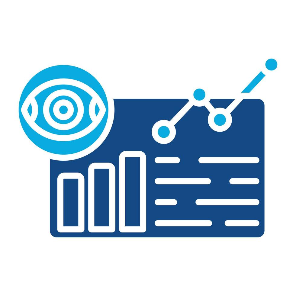 Data Visualization Glyph Two Color Icon vector