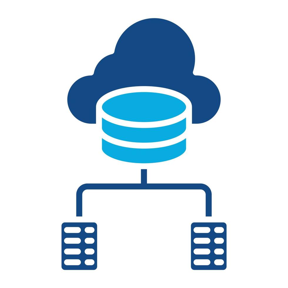 Data Infrastructure Glyph Two Color Icon vector