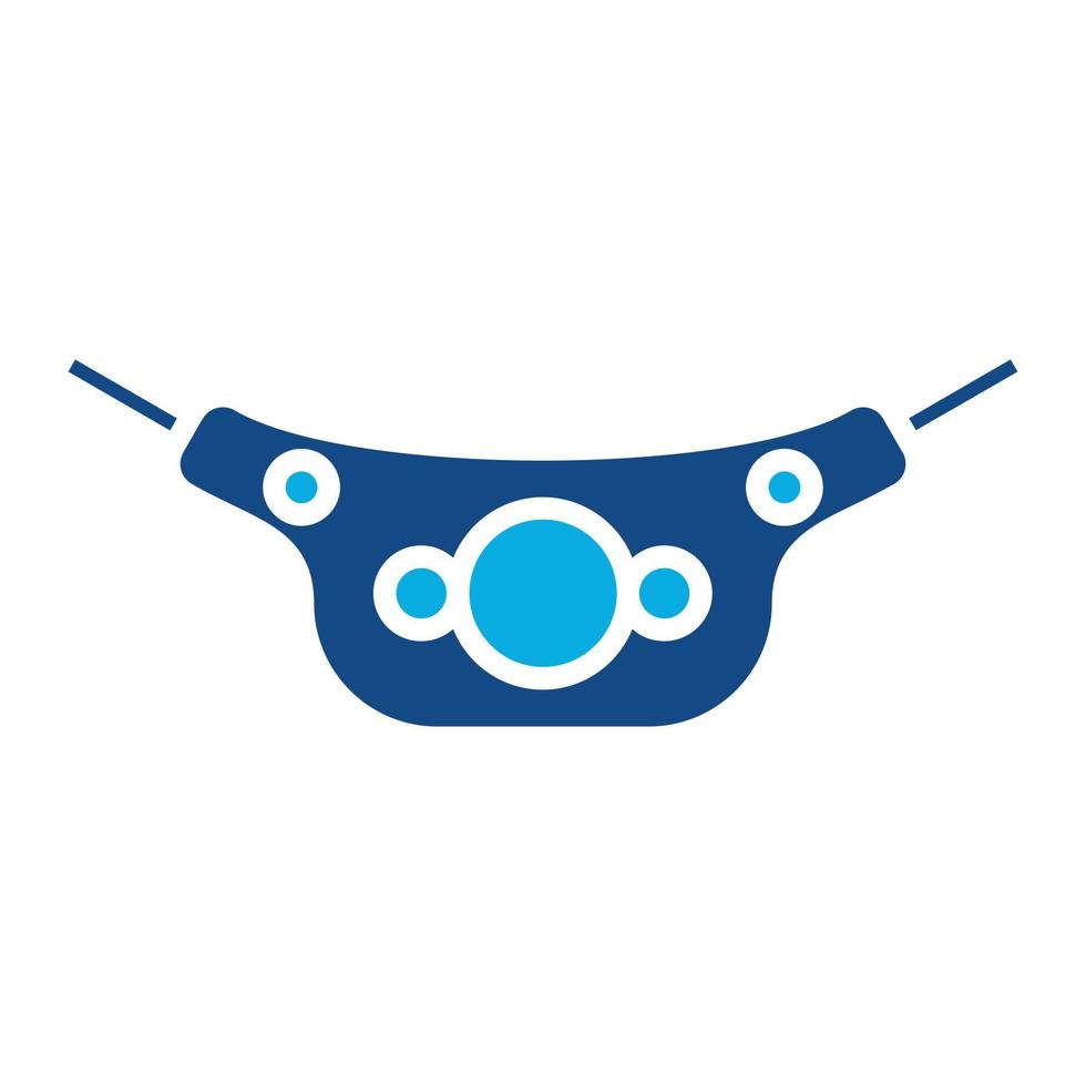 Fishing Belt Glyph Two Color Icon vector