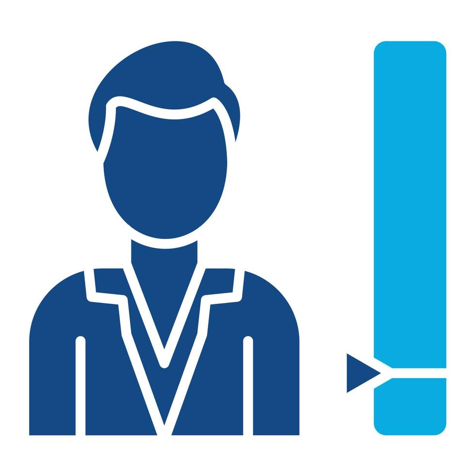 Disengaged Participant Glyph Two Color Icon vector