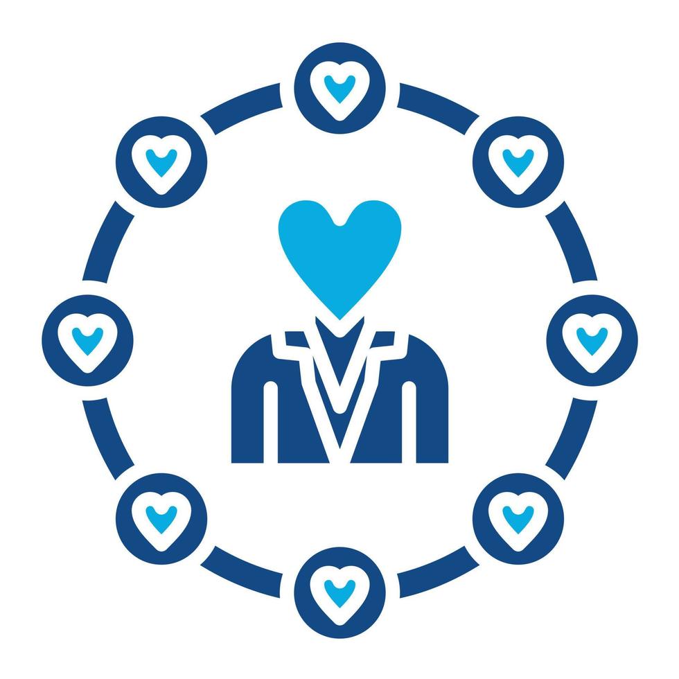 Soft Skills Glyph Two Color Icon vector