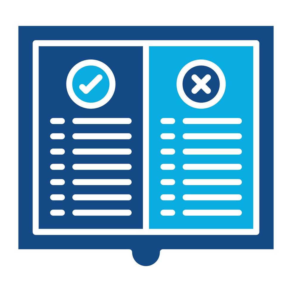 Rule Glyph Two Color Icon vector