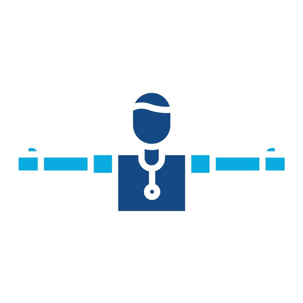 Stretching Glyph Two Color Icon vector