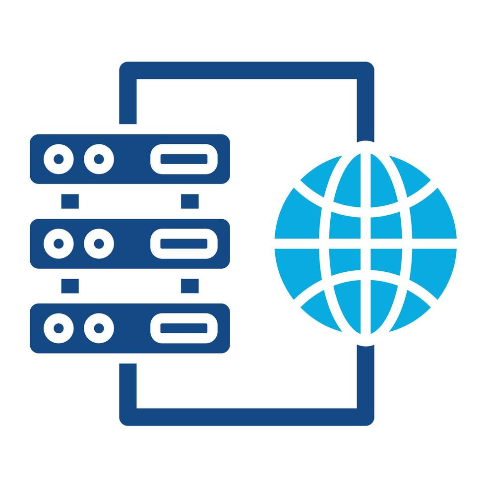 Database Glyph Two Color Icon vector