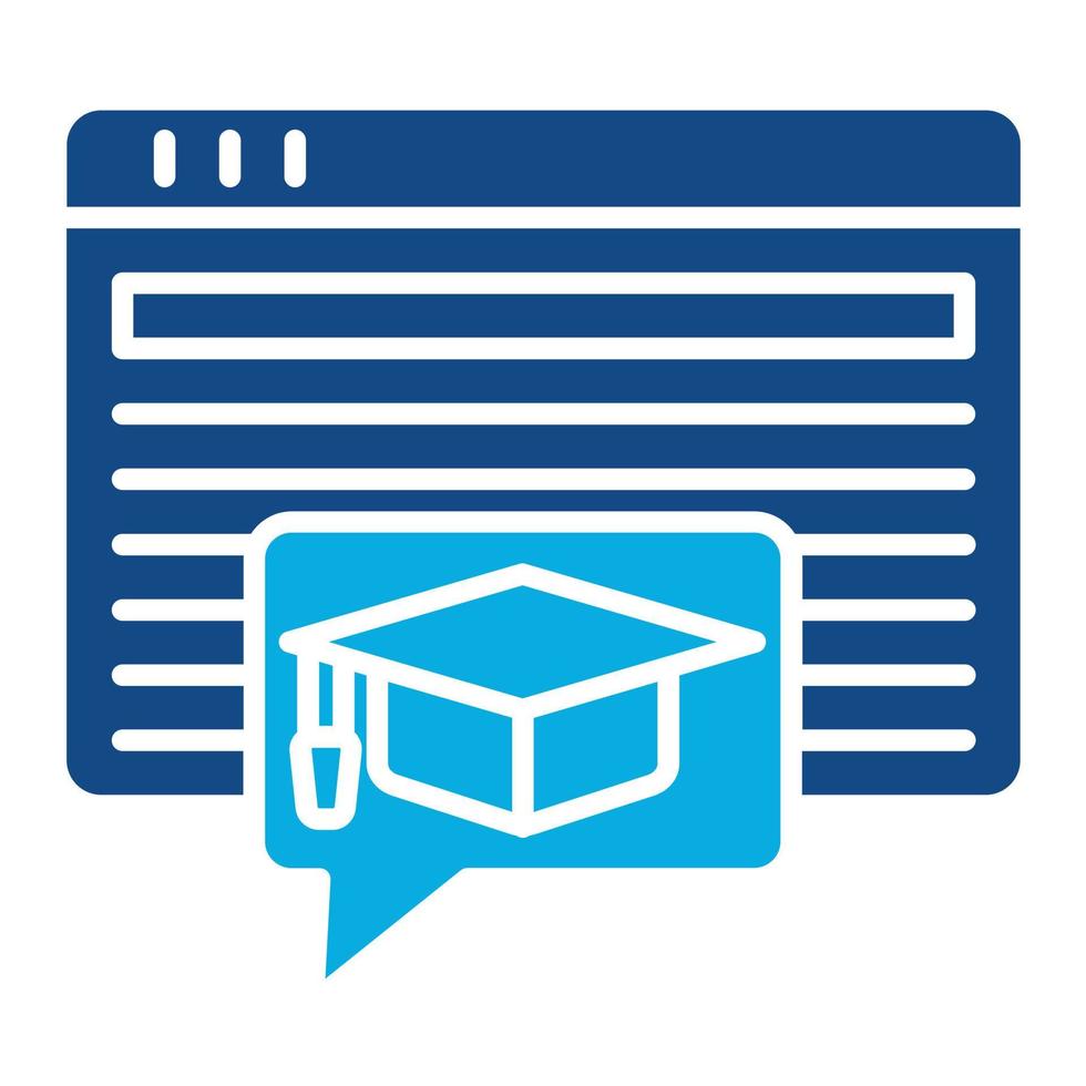 Education Forum Glyph Two Color Icon vector