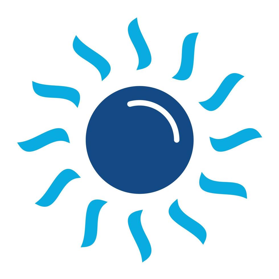 Sun Glyph Two Color Icon vector