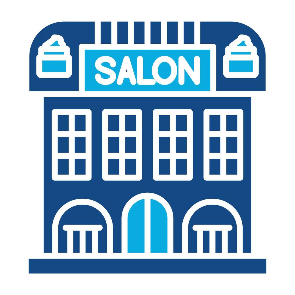 Beauty Salon Glyph Two Color Icon vector