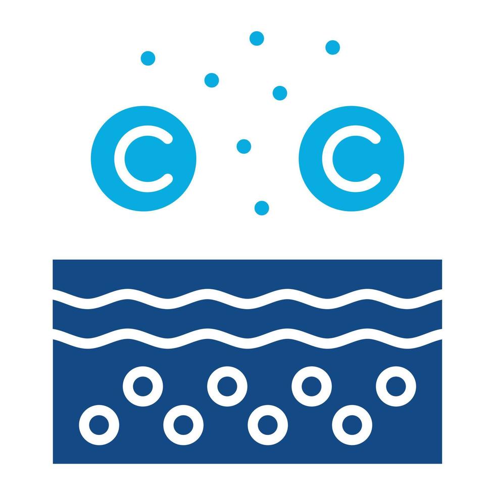 Collagen Glyph Two Color Icon vector