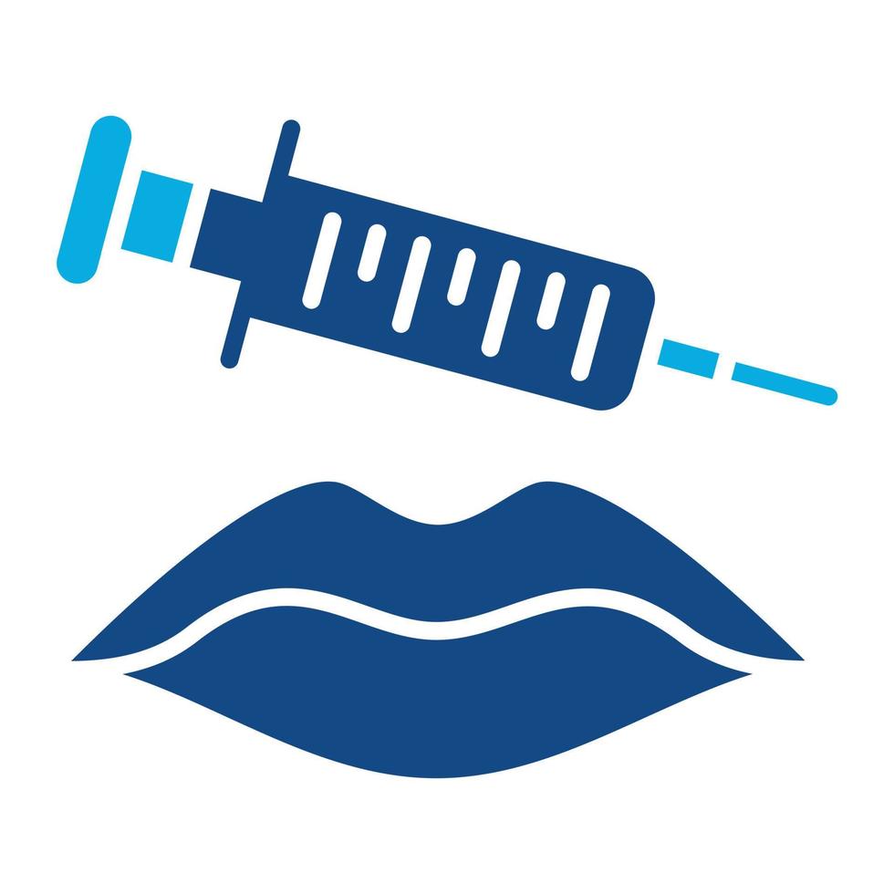 Botox Glyph Two Color Icon vector
